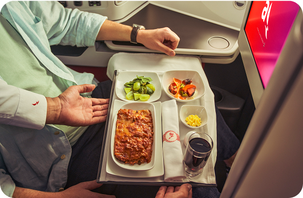 Alimentos en avión